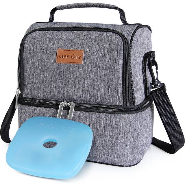 Lifewit 7L Dual Compartment Insulated Lunch Bag with Ice Pack for Adults/Men/Women/Kids, Water-Resistant Leakproof Soft Cooler Bag Thermal Bento...