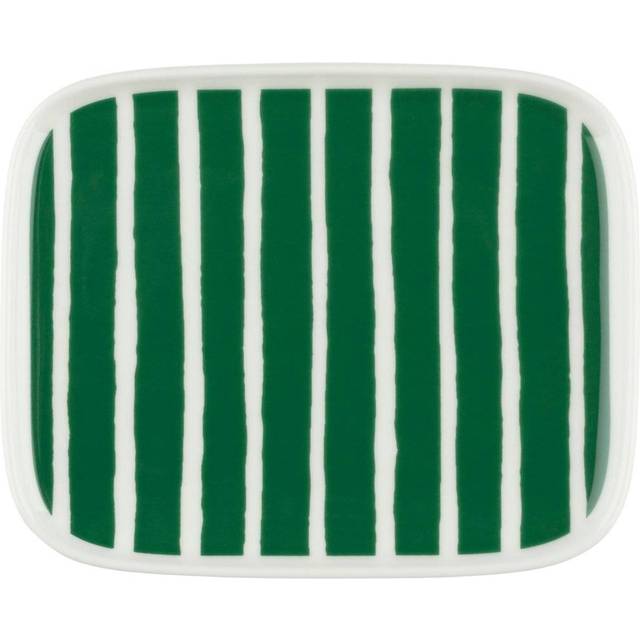 Marimekko Oiva Piccolo tallrik 12x15 cm White-green