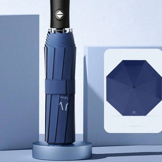 SHEIN 1pc Automatic Umbrella Sunscreen Rain Umbrella Big Size Sun And Rain Dual Use Fully Automatic Umbrella With 8 Ribs For School,Office,Household,Travel