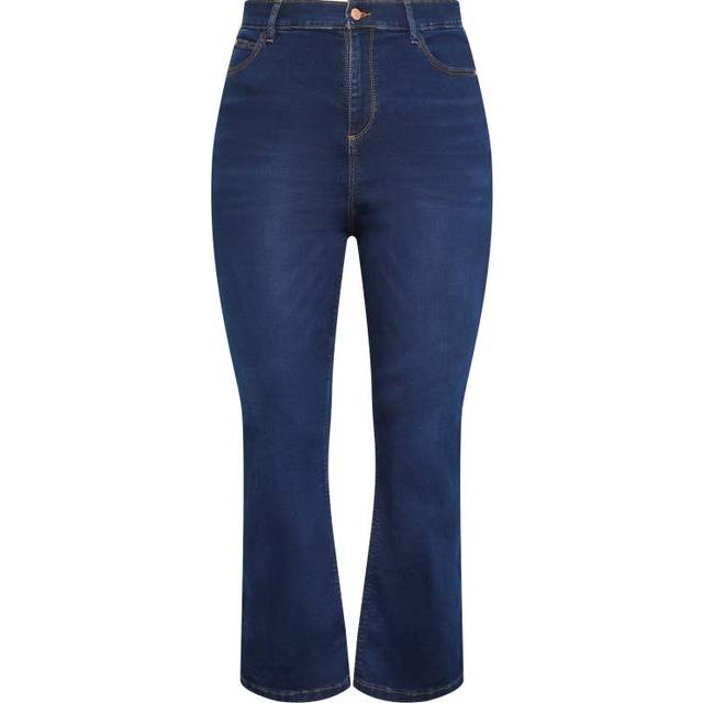 Yours Curve Indigo Blue Bootcut Stretch Isla Jeans, Women's Curve & Plus Size, Yours - Long 18
