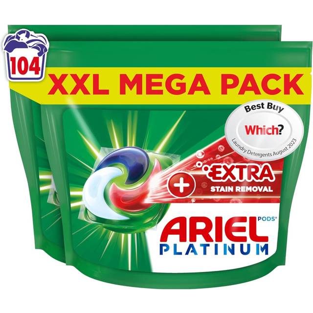 Ariel Platinum PODSÂ®, Washing Liquid Laundry Detergent Capsules 104 Washes