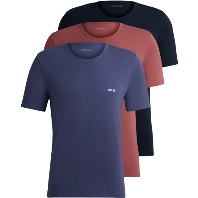 BOSS Herr Pack Klassiska T-shirts, Öppna Diverse 989, L
