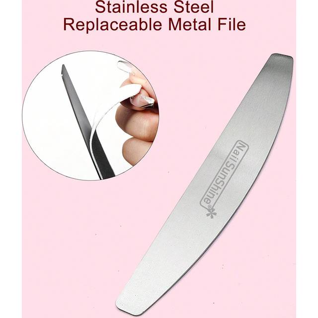 SHEIN 1pc Crescent Shaped Stainless Steel Nail File (Note: Replacement Nail File Inserts Are Sold Separately)