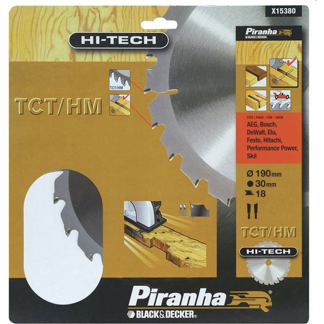 Fast rip nail cutting 190mm diameter black +decker circular saw blade 30mm bore