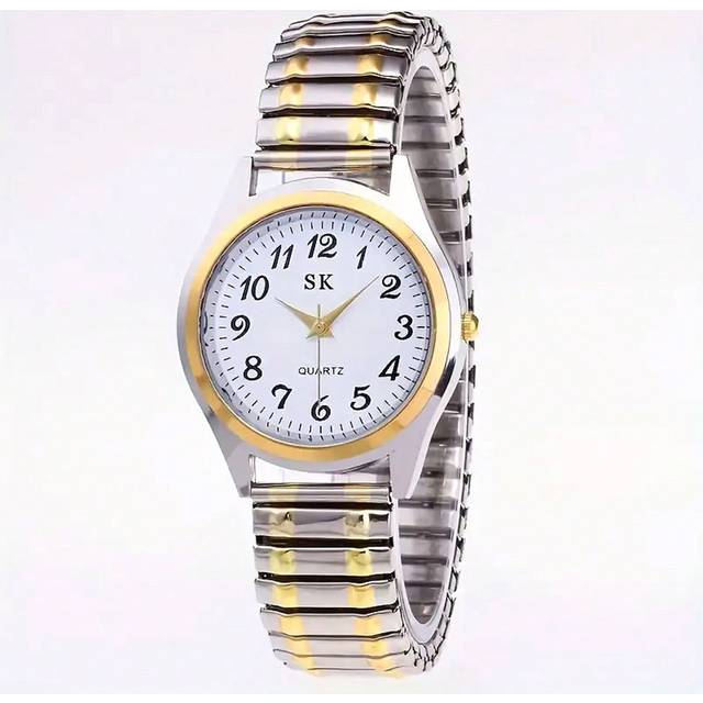 SHEIN Elegant Vintage Quartz Watch With Elastic Band, Suitable For Girls - Classic Casual Fashion Pointer Watch With Hands - Timeless Style, Comfortable To