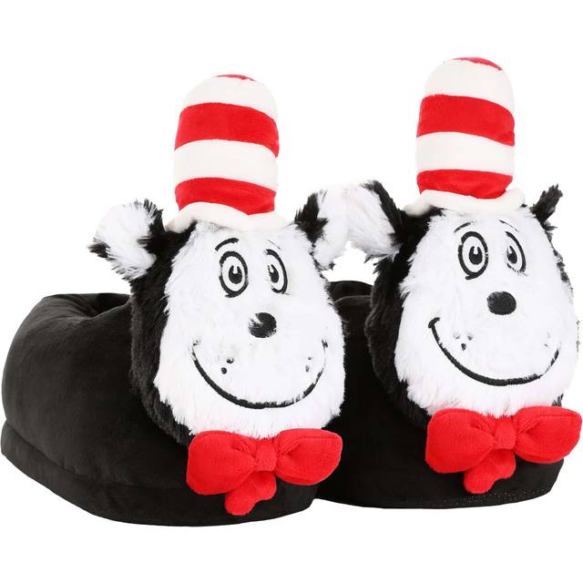 Cat in the Hat 3D Character Adult Slippers - Black&#47;Red&#47;White (L/XL)