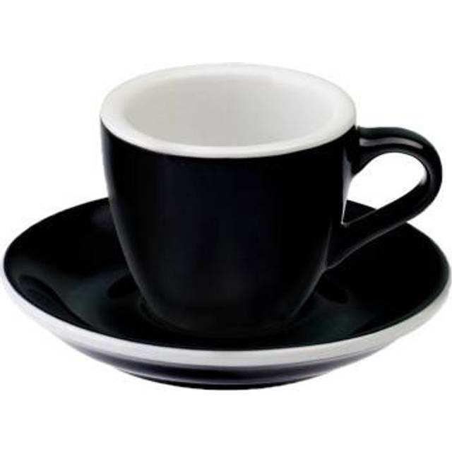Espresso cup with a saucer Loveramics Egg Black, 80 ml