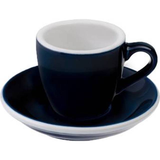 Espresso cup with a saucer Loveramics Egg Denim, 80 ml