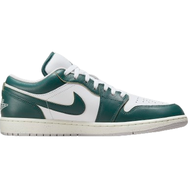 Air Jordan – 1 Low SE – Vita och mörkgröna sneakers med låga skaft-Vit/a