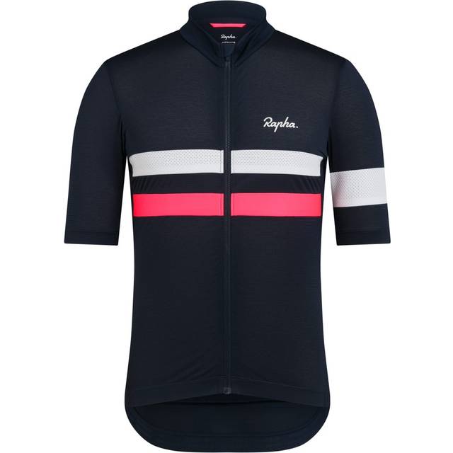 Rapha Men's Brevet Lightweight Tröja Dark Navy/Silver/Pink, Str. XL - Marinblå (XL)