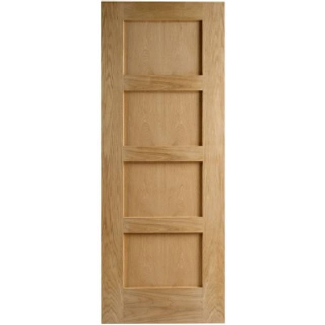 XL Joinery Internal Oak Shaker 4 Panel Door (Size: 1981 x 838mm, Thickness: 35mm, Fire Door: No)