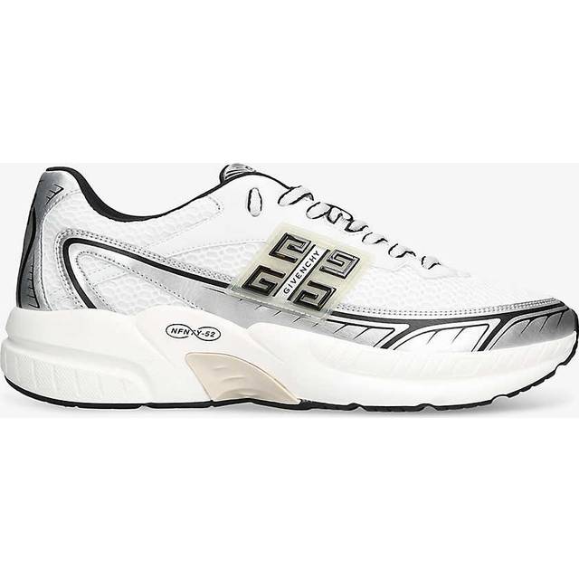 Givenchy Mens Silver Com Nfnty-52 Leather, Fabric and Rubber Low-top Trainers Eur 46 / 12 Uk Men - SILVER COM