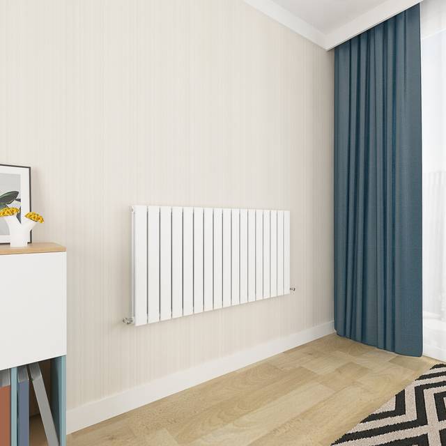 (600x1156mm Double) Horizontal flat radiator white all sizes