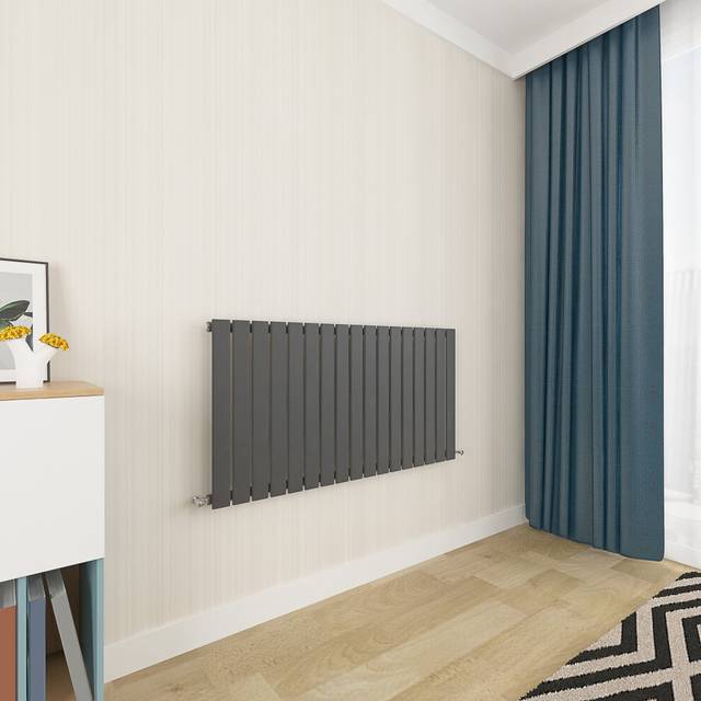 (600x1156mm Single) Horizontal flat radiator anthracite all sizes