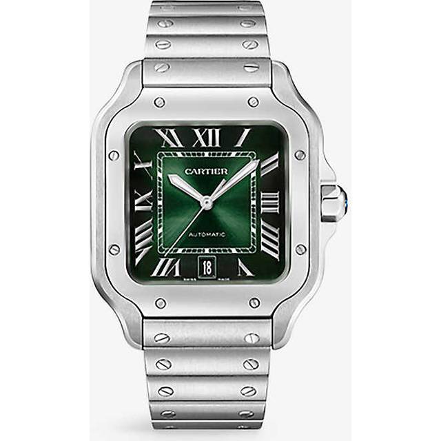 Cartier Unisex Silver Crwssa0074 Santos De Large Steel Automatic Watch L - SILVER