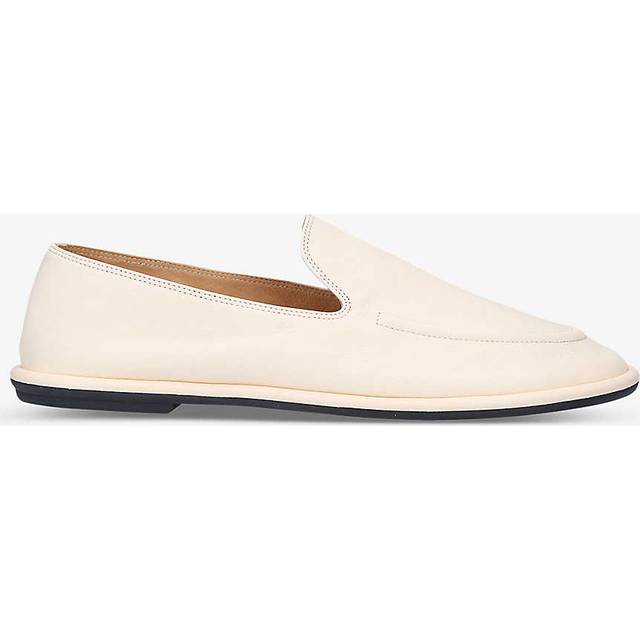 The Row Womens Bone Canal Slip-on Leather Loafers Eur 42/ 9 Uk Women - BONE