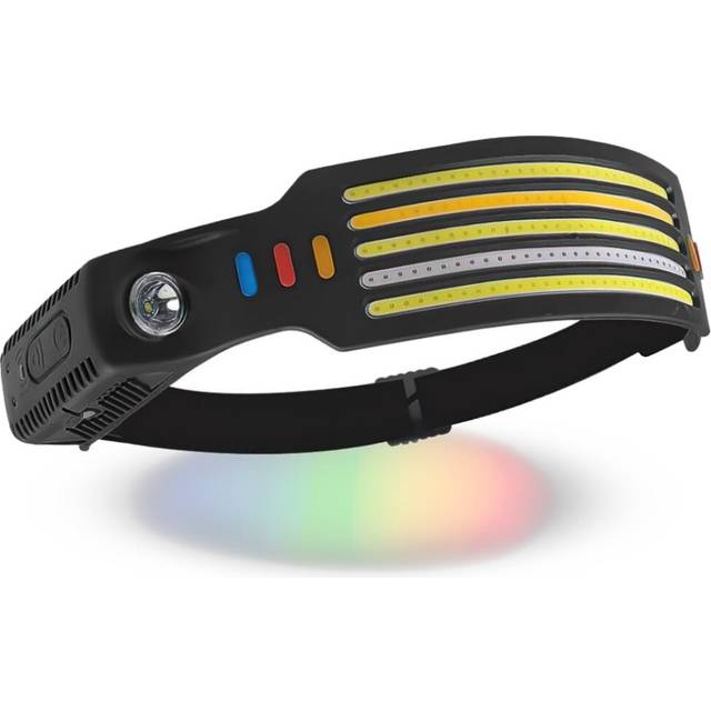 Chronus The Original Five Color LED Headlamp Rechargeable Flashlight for Camping Caving Car Repair Brighter COB Lights 14 Light Modes Outdoor Gear