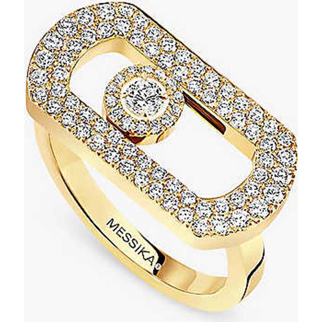 Messika Womens Yellow Gold so Move Pav&#233; 18ct Yellow-gold and 0.6ct Diamond Ring N.5 - YELLOW GOLD