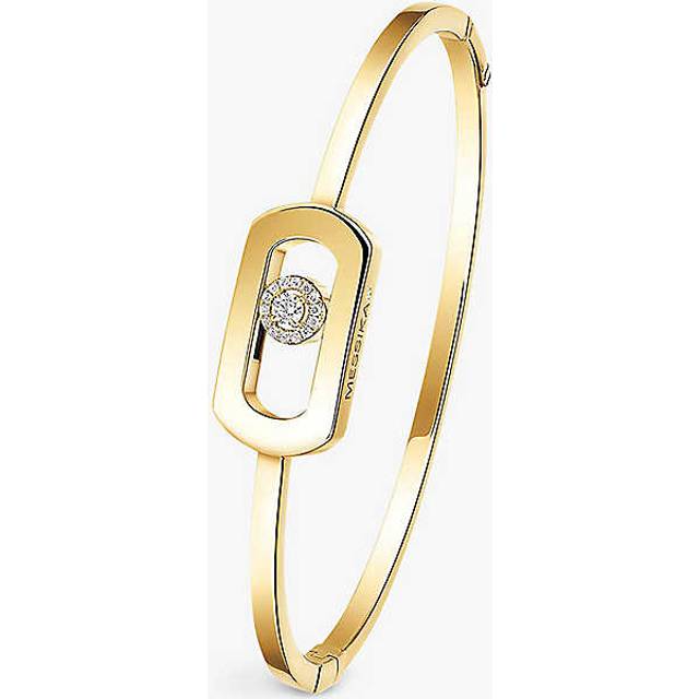 Messika Womens Yellow Gold so Move Pav&#233; 18ct Rose-gold and 0.67ct Diamond Bangle M - YELLOW GOLD