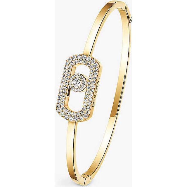 Messika Yellow Gold and Diamond So Move Pavé Bangle