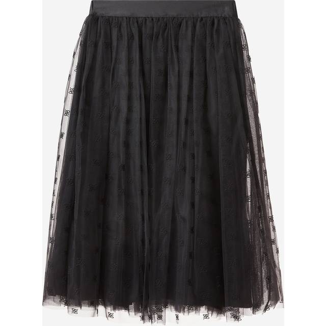 Fendi, Skirts, female, Black, 6 Y, Embroidered Tulle Skirt