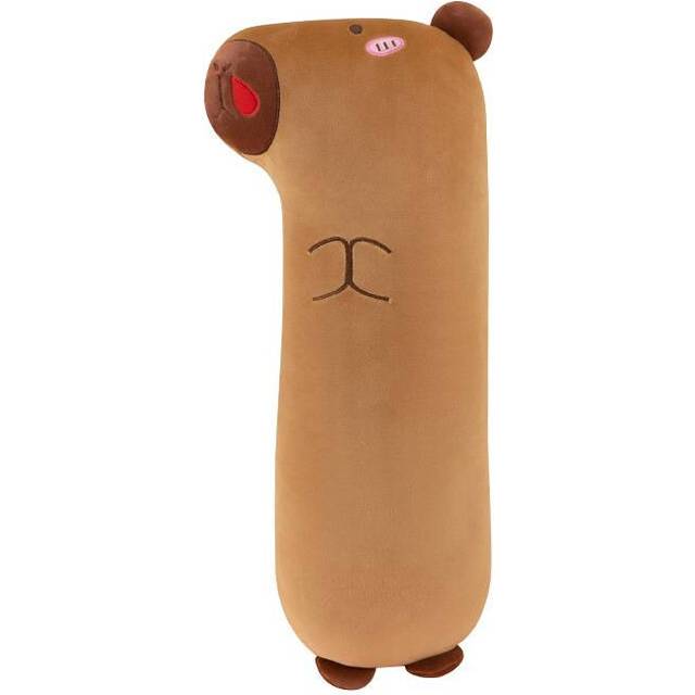 (Red, 65cm/25.59in) Capybara Plush Toy Pillow Stuffed Animal Huggable Pp Cotton Fill For Kids Gift