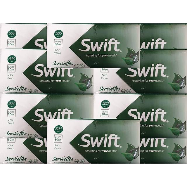 5000 x 1 ply white napkins / serviettes 30cmx30cm paper cafe ice cream party