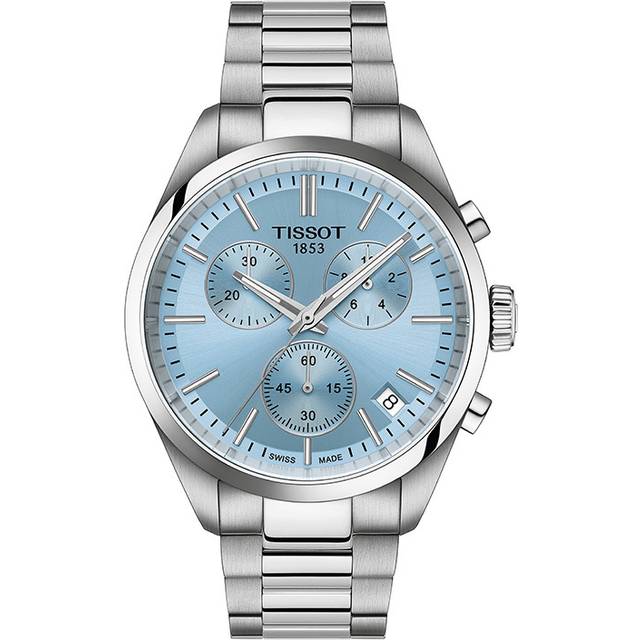 Men's PR 100 Chronograph Watch | Stainless Steel | Blue/Silver | Tissot® - One Size