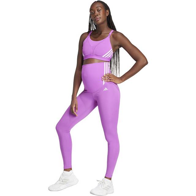 Optime Essentials Full-Length Leggings (Maternity) - Purple Burst - XS