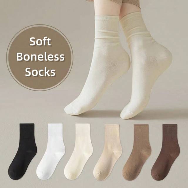 SHEIN Sports Outdoor 1 Pair Women&#39;s Summer Sports Socks Soft Boneless Socks Comfortable Solid Color Socks Lightweight Casual Socks Fashion Long Socks Spring