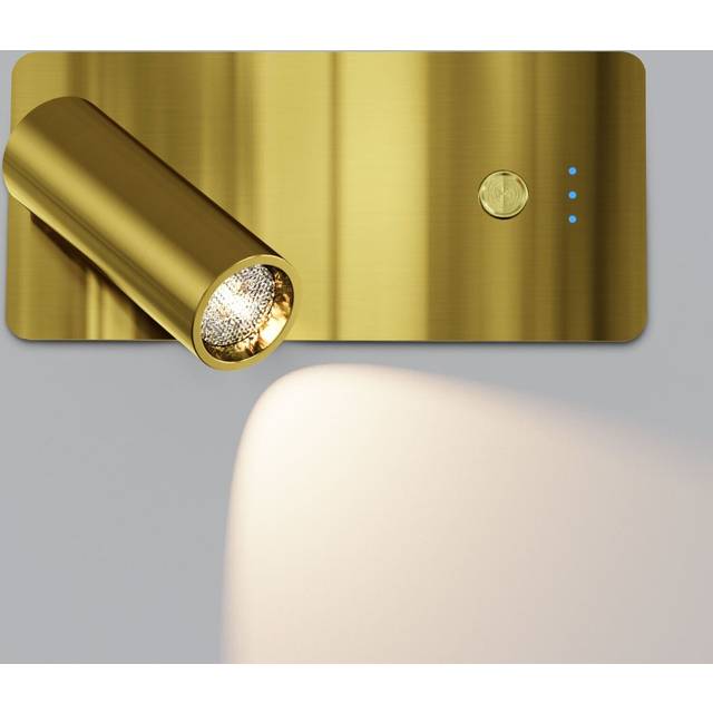 Wall spotlights brass, antique gold magnetic led rechargeable wall light
