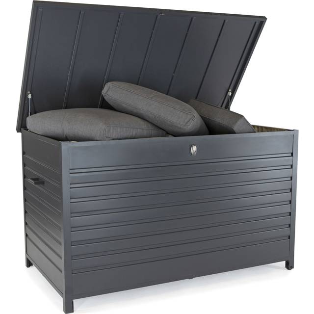 Kettler Large Aluminium Storage Box with Waterproof Liner H96.5 x W167 x D91.5cm, Grey