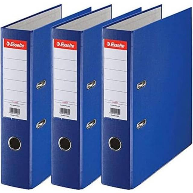 A4 Lever Arch Files, Blue, 3 File Folders, 624291, Dos 75mm