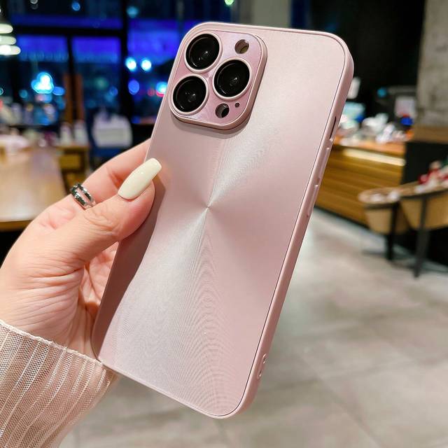 SHEIN Apple High Quality Holographic Aurora CD Shiny Matte Metallic Glass Lens Film Phone Case Protective Cover Compatible With Iphone 16 Series