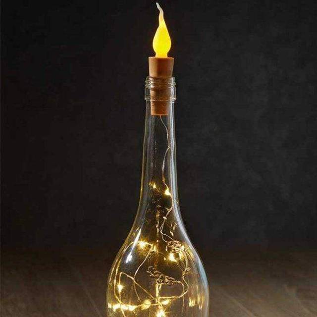Bottle It! Candle Effect Cork Stopper with LED lights- Twin Pack