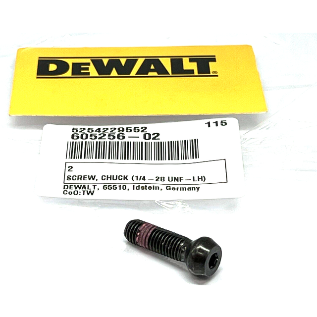 Dewalt 605256-02 Left Hand Thread Chuck Screw For Drill Dc725 Dc736 Dc988 Dw988