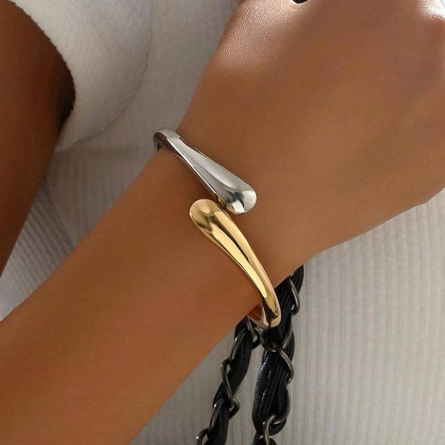SHEIN Multi-Color Symmetrical Double-End Waterdrop Shaped Fashion Bracelet, High-End Smart And Sweet Style, Minimalist European And American Style, Exquisit