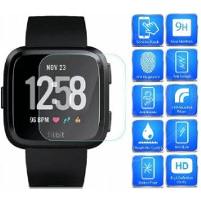 2-PACK Fitbit Versa Härdat Glas 0.2mm 9H 2.15D