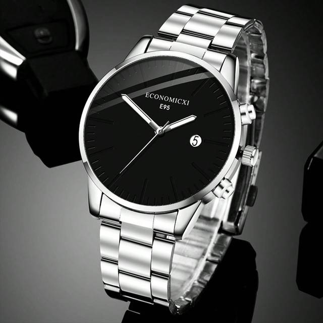 SHEIN Fashion Simple Business High-End Fake Three Eyes Roman Alloy Steel Band Men&#39;s Quartz Watch Casual Atmosphere Men&#39;s Watch For Dad Father&#39;s Day The Most