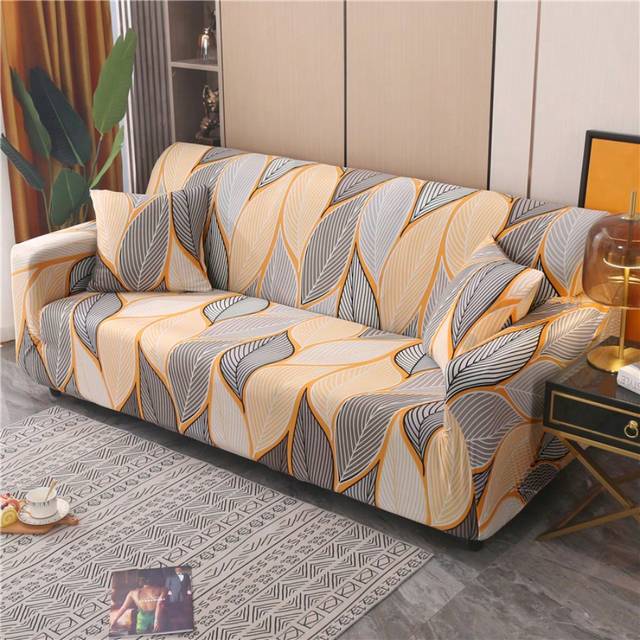 SHEIN 1pc Elastic Sofa Cover, Full Cover Polyester Fiber Knitted Milk Silk All-Season Universal Sofa Cover