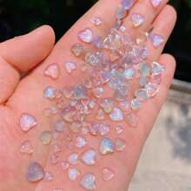 20 st blandade 3D-hjärtdesign nagelkonstdekoration gör-det-själv nagelberlocker nagelstenar nageltillbehör naglar - Multifärgad