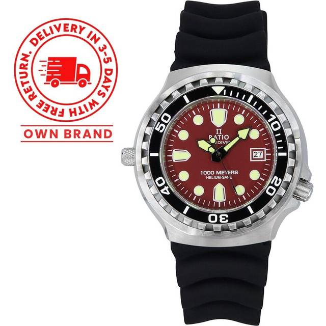 Ratio FreeDiver Version 02 Helium Safe 1000M Sapphire Quartz Red Dial 1038EF102V-RED-V02 Men's Watch