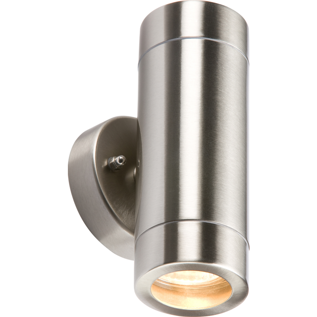 Outdoor wall light up down gu10 ip65 stainless steel knightsbridge wall2l