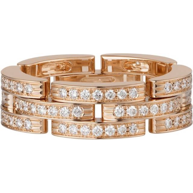 Cartier Rose Gold and Diamond Maillon Panthère Ring - White - 52