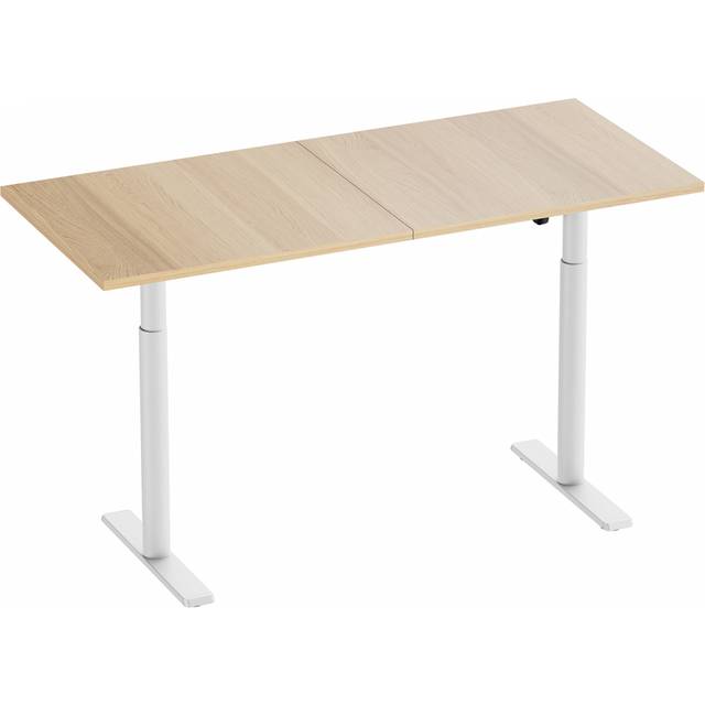 MaxMount Skrivbord Höj och Sänkbart 1600x700mm Elektrisk - Vit/Ek