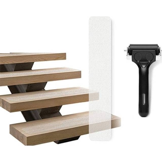 Halkskydd för trapp 15-pack 81x10cm Transparent