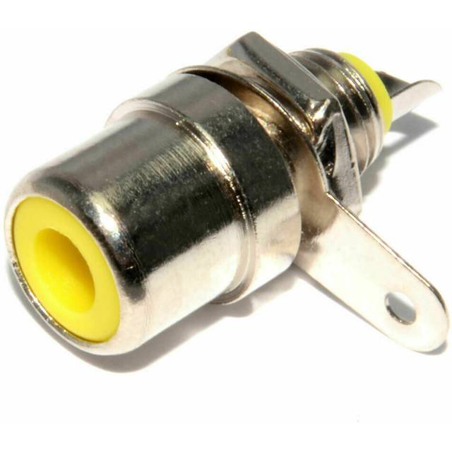 kenable Yellow Phono RCA Chassis Socket Solder Terminal End [10 Pack]