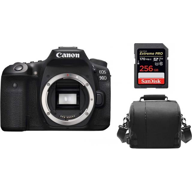 CANON EOS 90D Body + SANDISK Extreme Pro 256GB 170MB/s SDXC + Bag