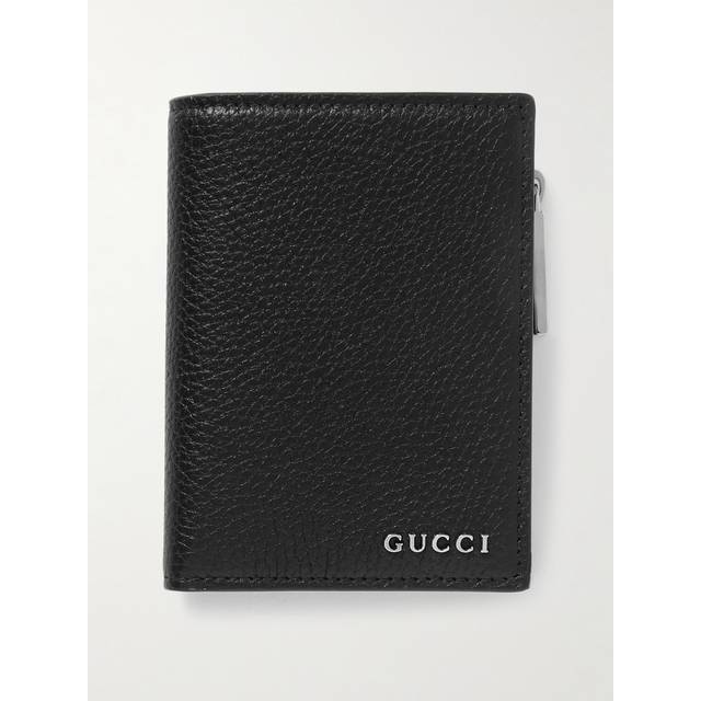 Gucci - Logo-Embellished Full-Grain Leather Bifold Wallet - Men - Black