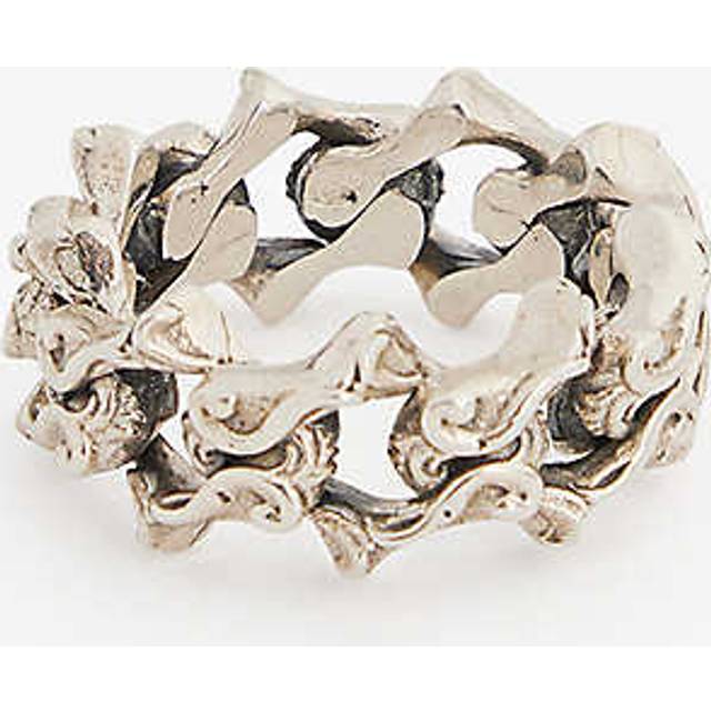Emanuele Bicocchi Mens Silver Arabesque Link-chain Sterling-silver Ring R/s - SILVER
